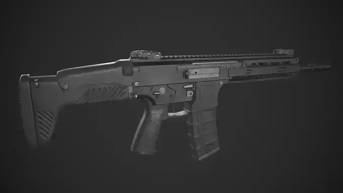 Howa Type 20 Rifle Low-poly 3D model
