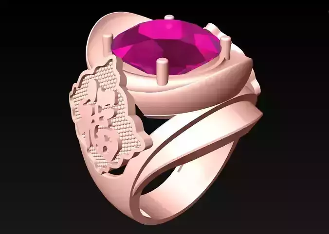 Money ring - Gold bar ring - N1946 3D print model