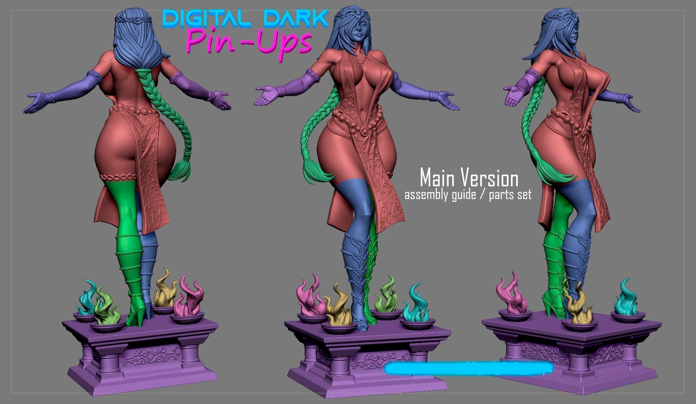 Queen Marika from Elden Ring with NSFW version and Miniatures 3D print model_15