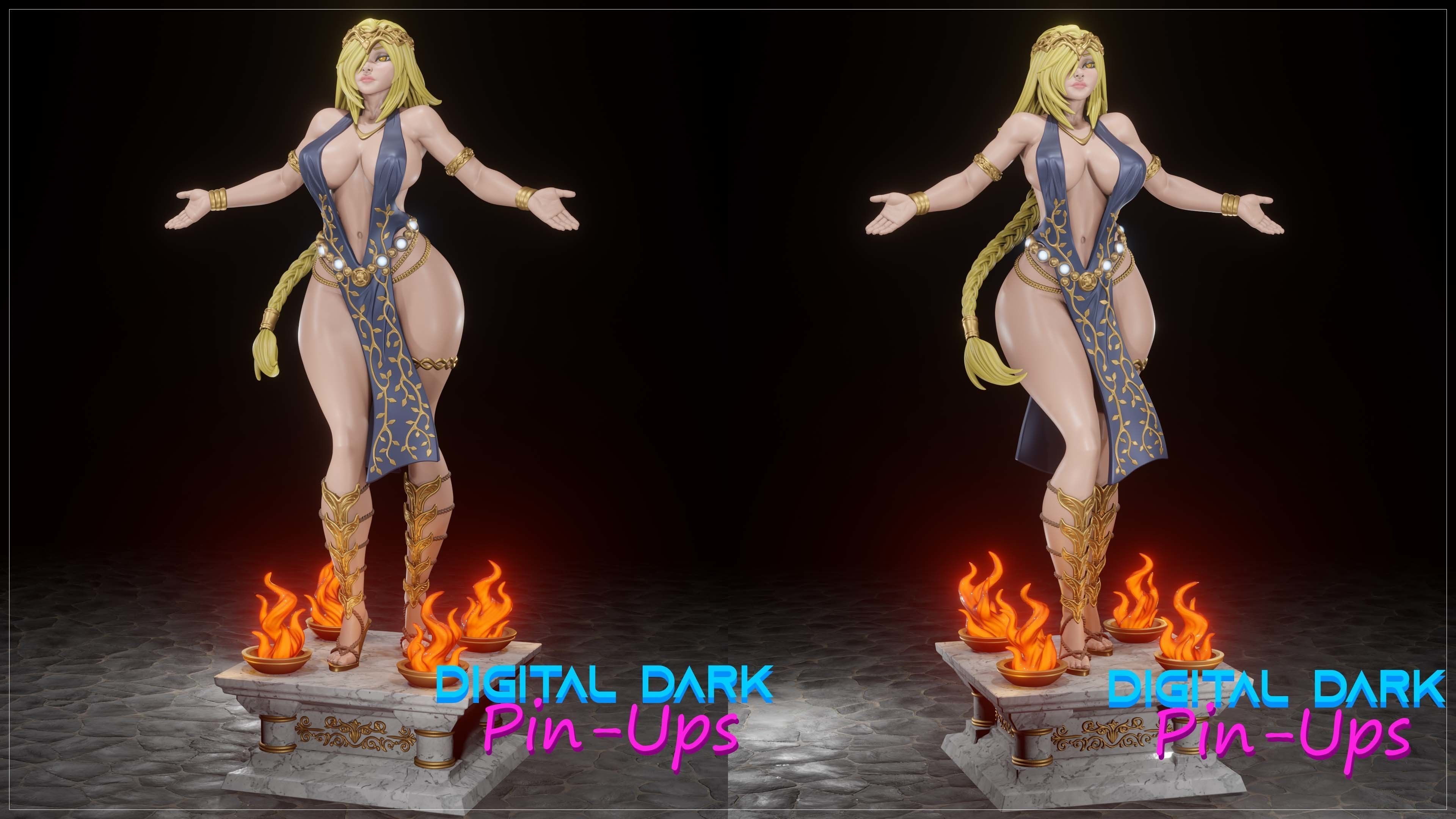 Queen Marika from Elden Ring with NSFW version and Miniatures 3D print model_1