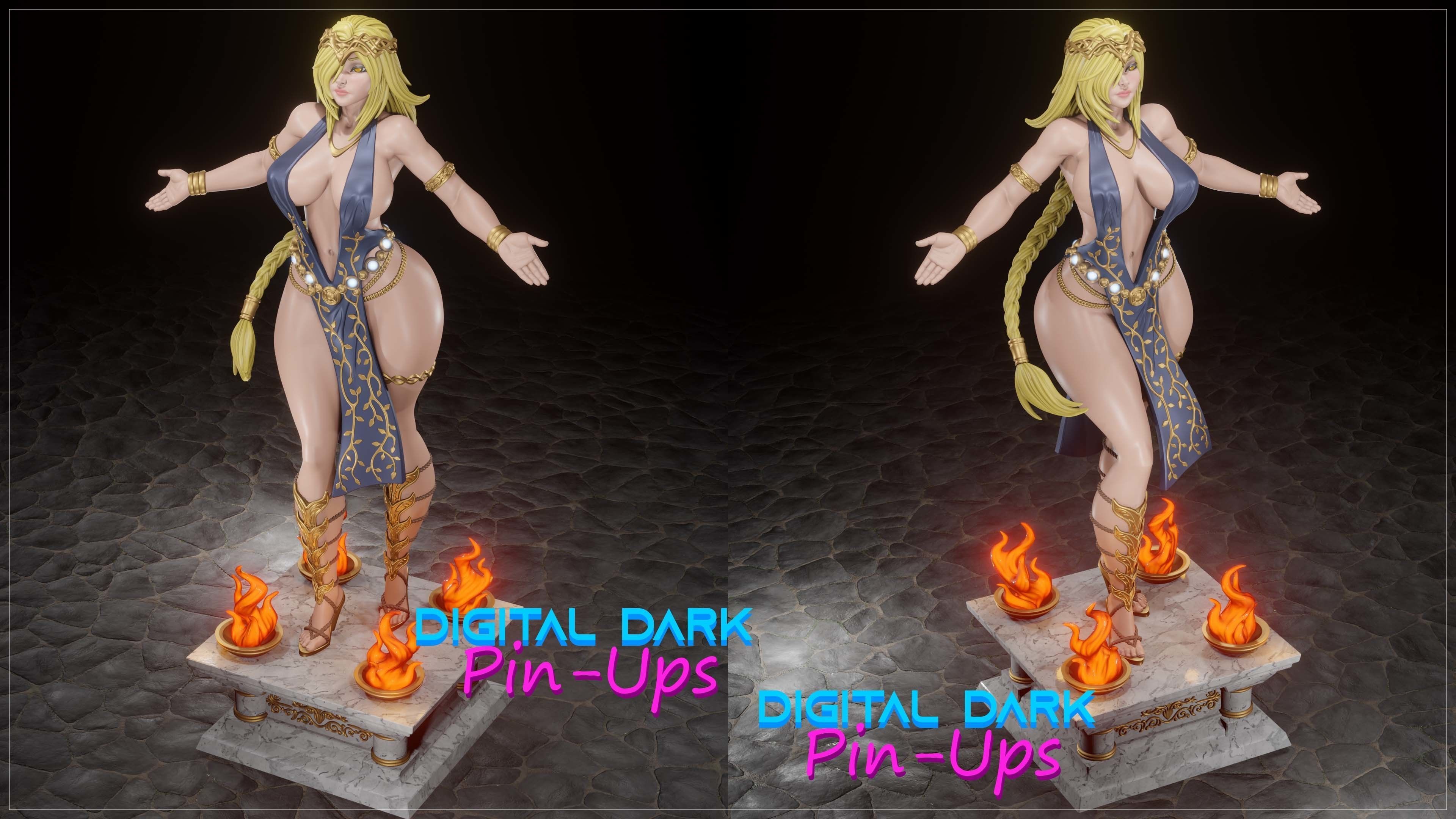 Queen Marika from Elden Ring with NSFW version and Miniatures 3D print model_4