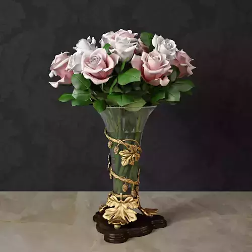 Rose Flowervase 3D  model