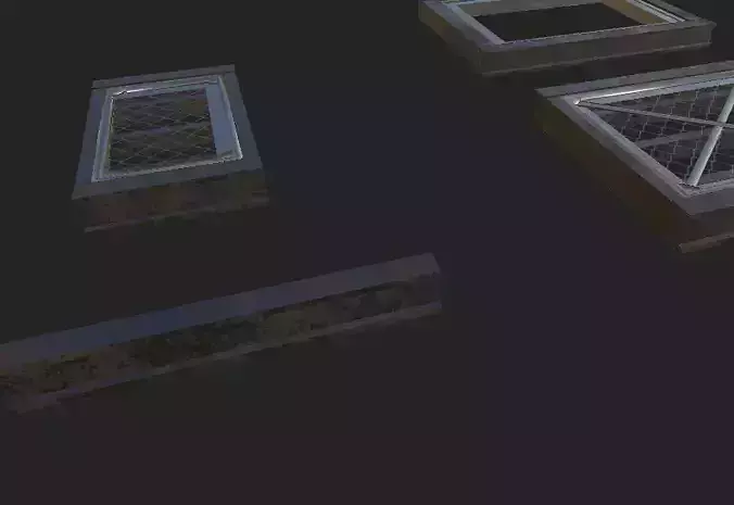 Metal Floor Low-poly 3D model