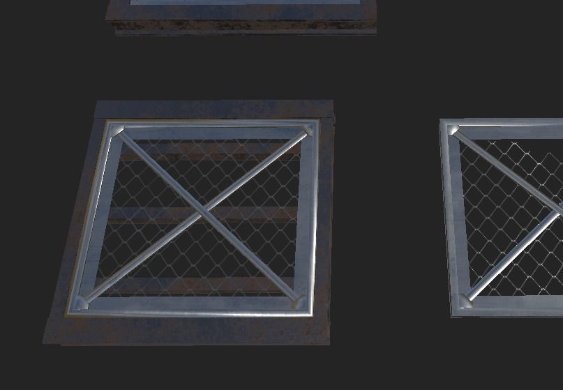 Metal Floor Low-poly 3D model_2