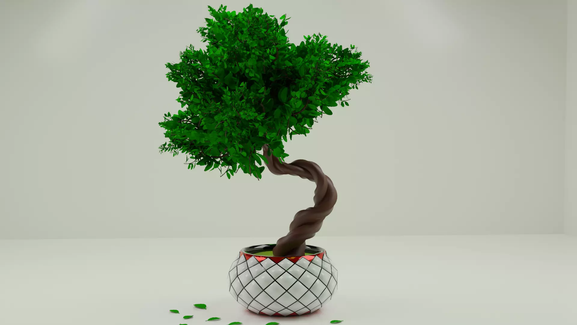 3D Bonsai Tree Low-poly 3D model_0