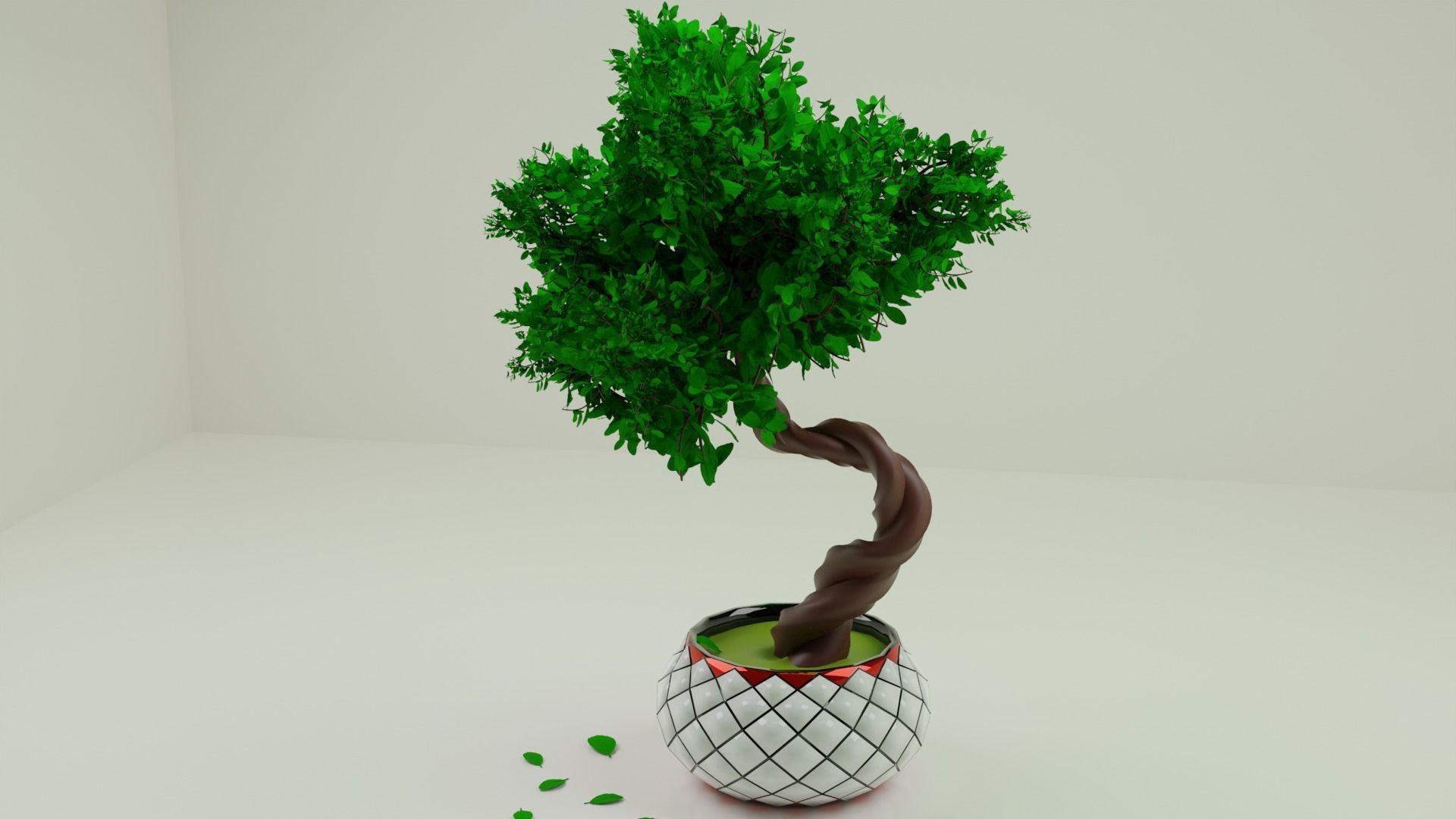 3D Bonsai Tree Low-poly 3D model_1