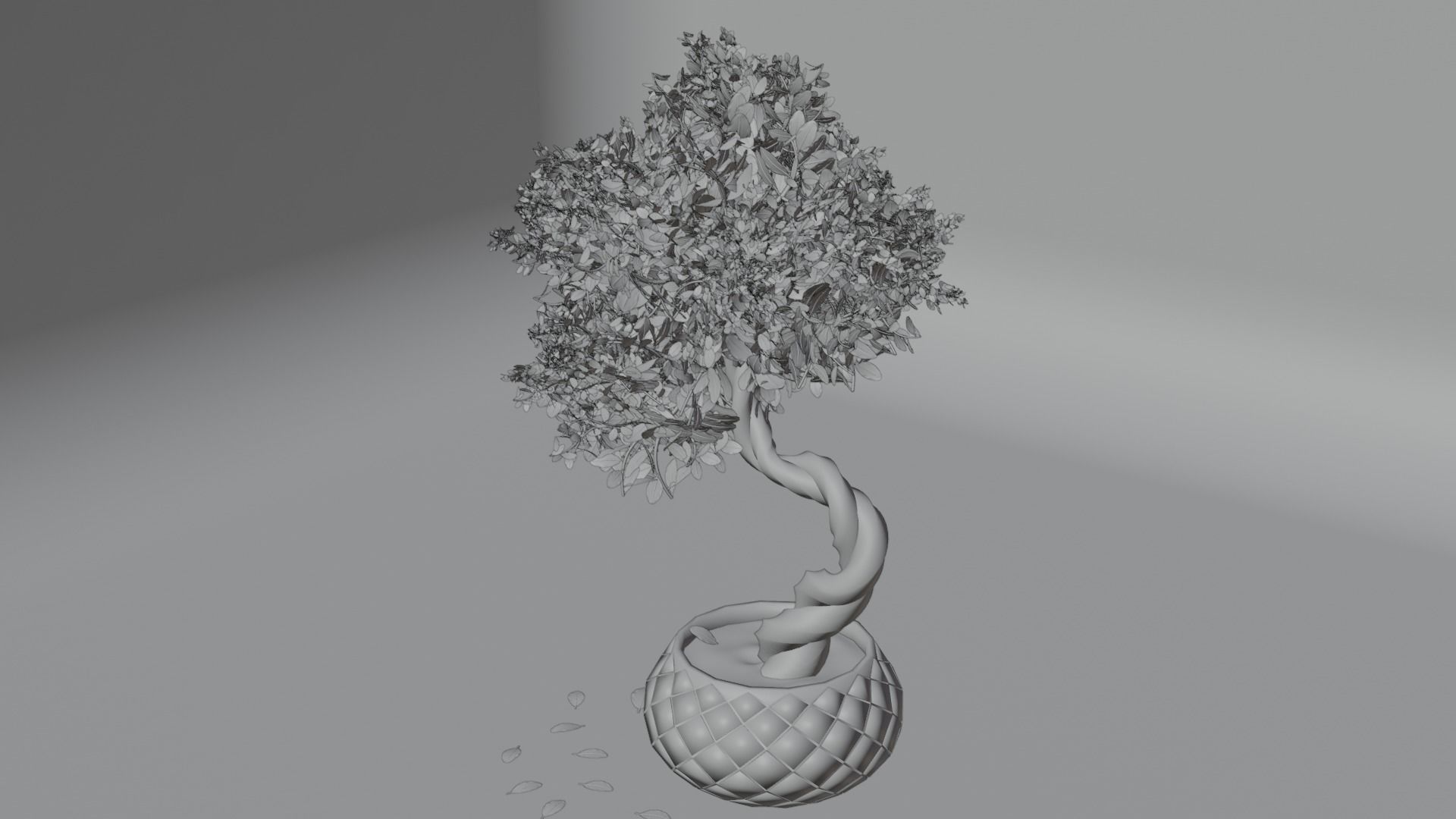 3D Bonsai Tree Low-poly 3D model_4
