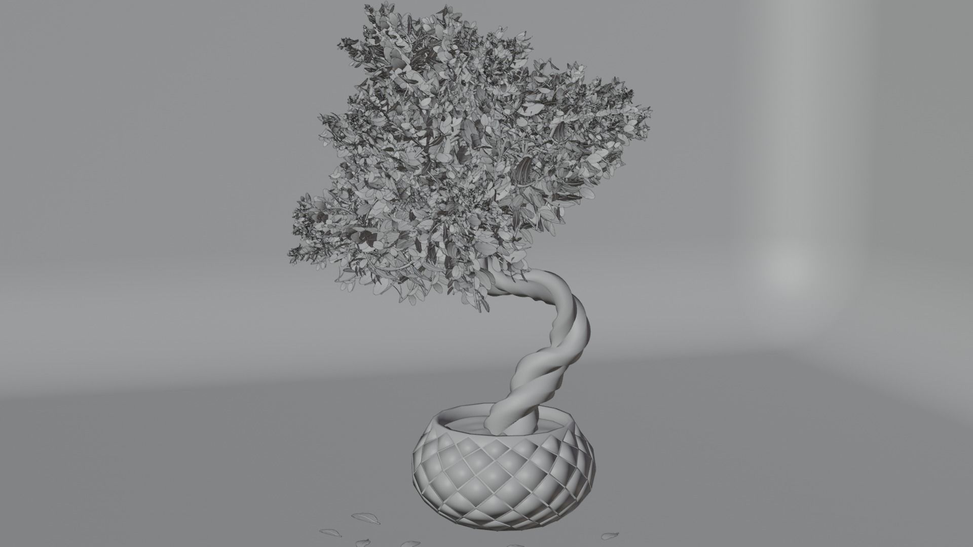 3D Bonsai Tree Low-poly 3D model_3