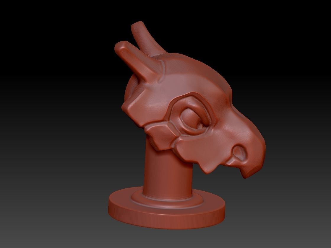 CUBONE POKEMON WITH BASE 3D Printing Model 3D print model_4