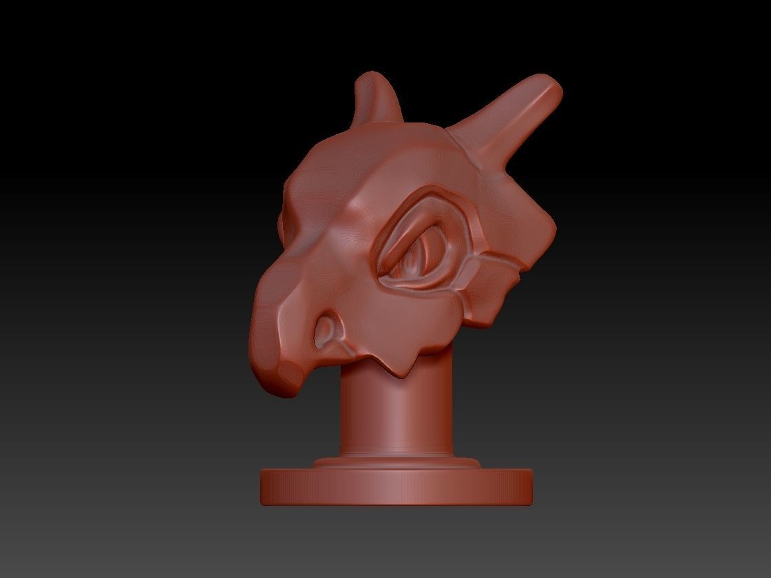 CUBONE POKEMON WITH BASE 3D Printing Model 3D print model_2