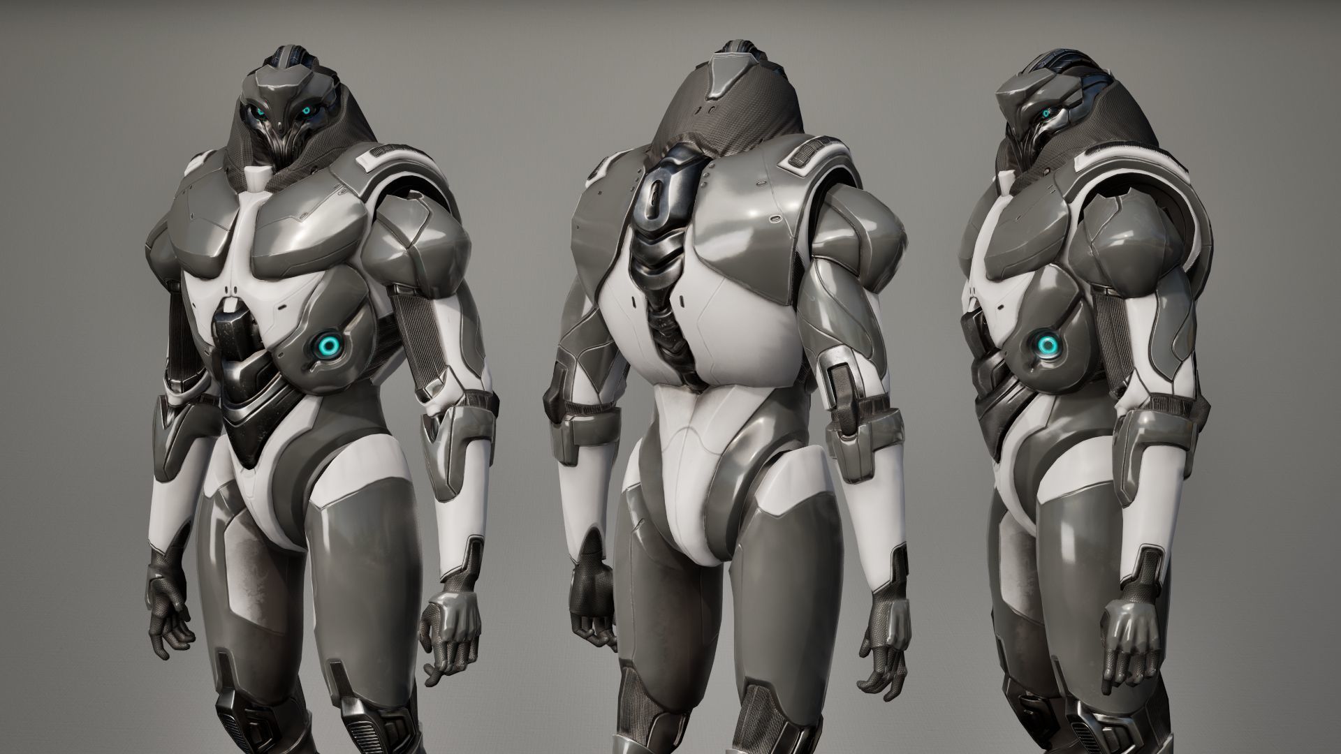 Robot 9 Low-poly 3D model_15
