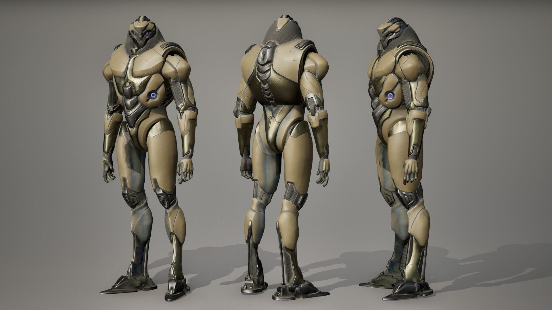 Robot 9 Low-poly 3D model_4