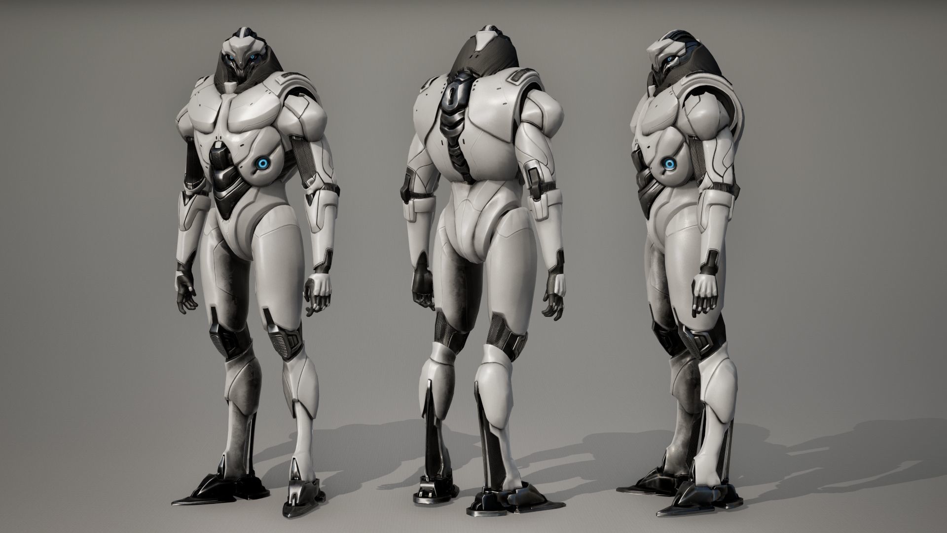 Robot 9 Low-poly 3D model_10