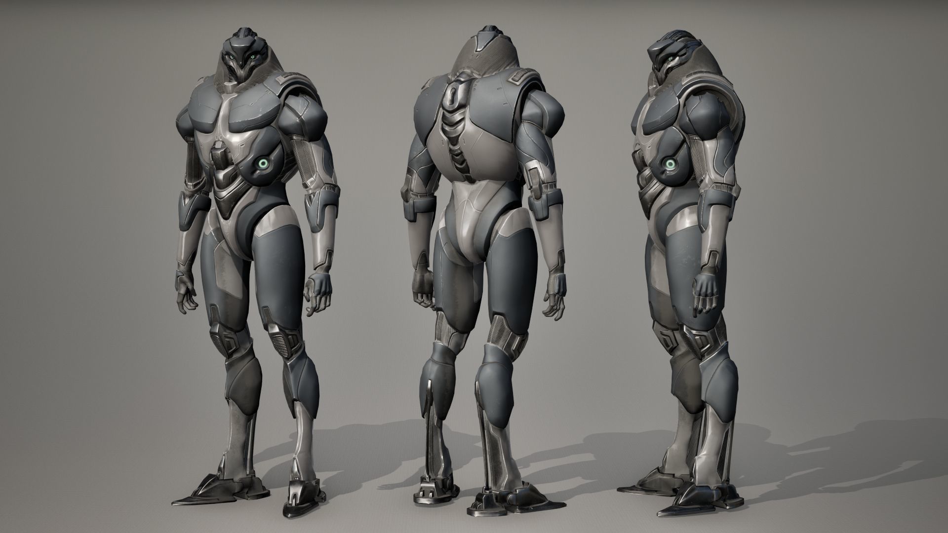 Robot 9 Low-poly 3D model_6