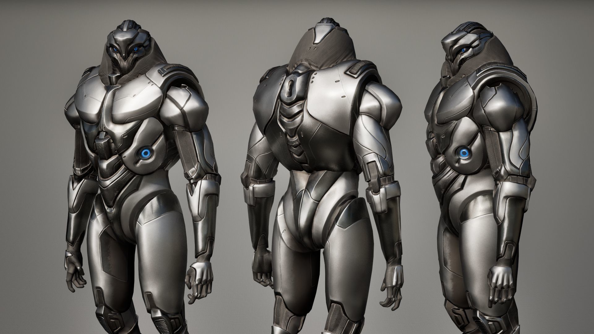 Robot 9 Low-poly 3D model_21