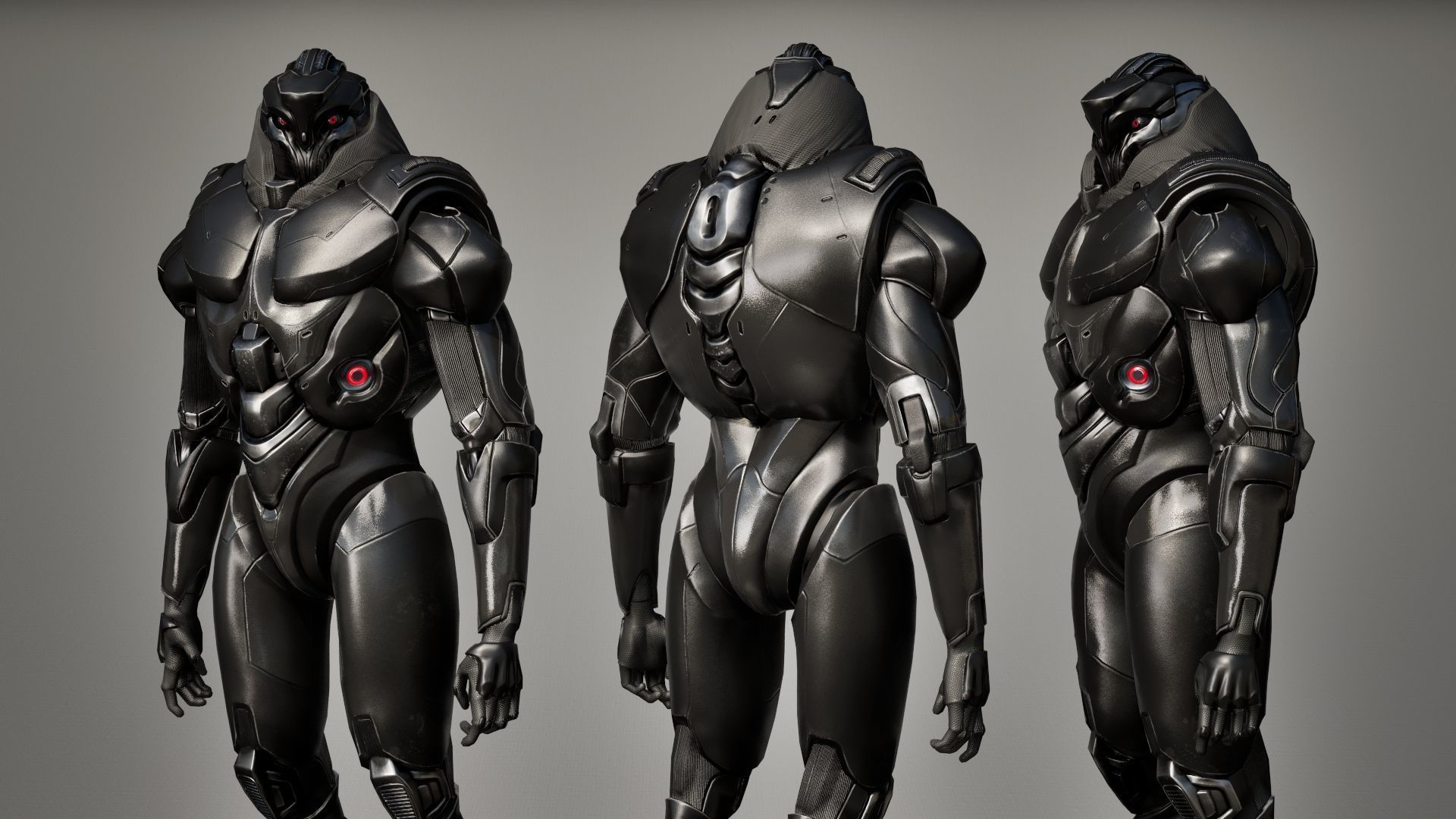 Robot 9 Low-poly 3D model_17