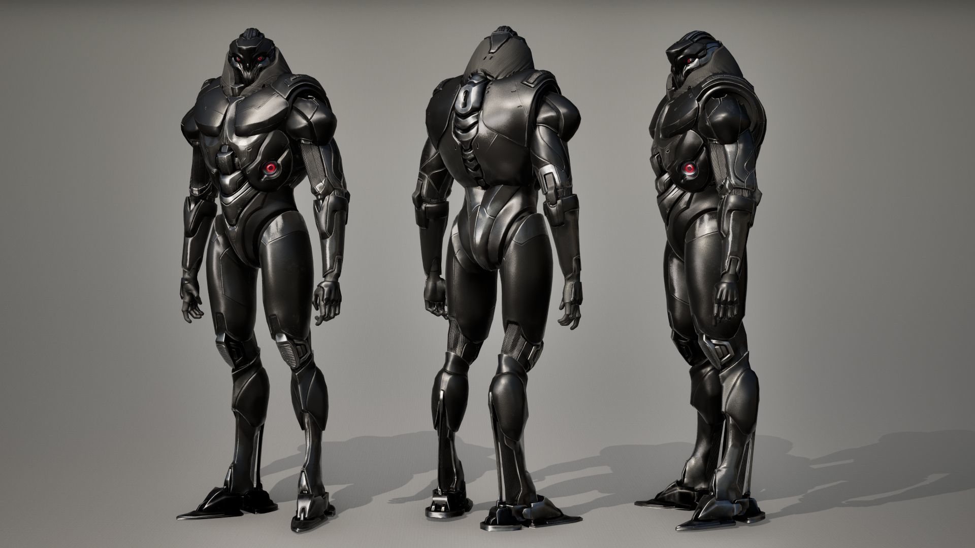 Robot 9 Low-poly 3D model_11