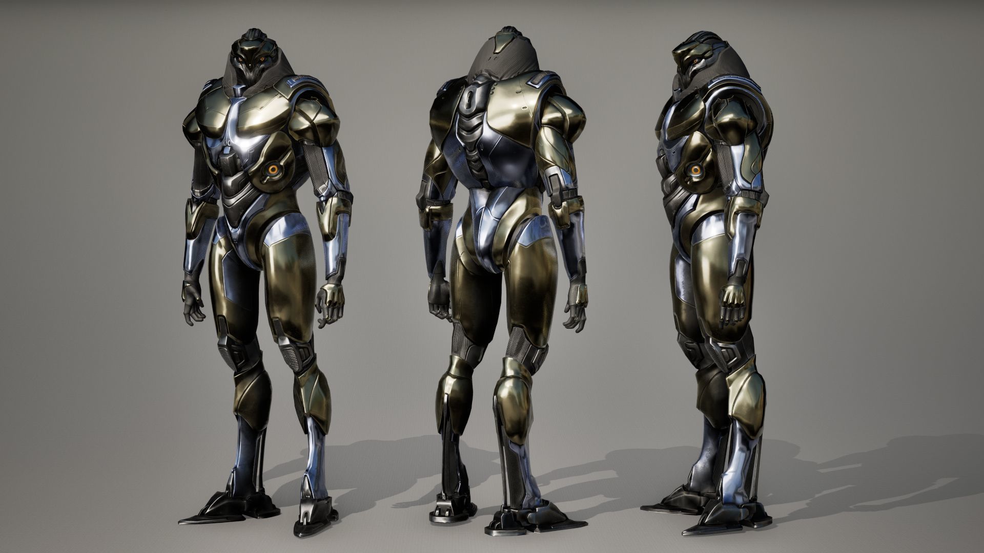 Robot 9 Low-poly 3D model_7