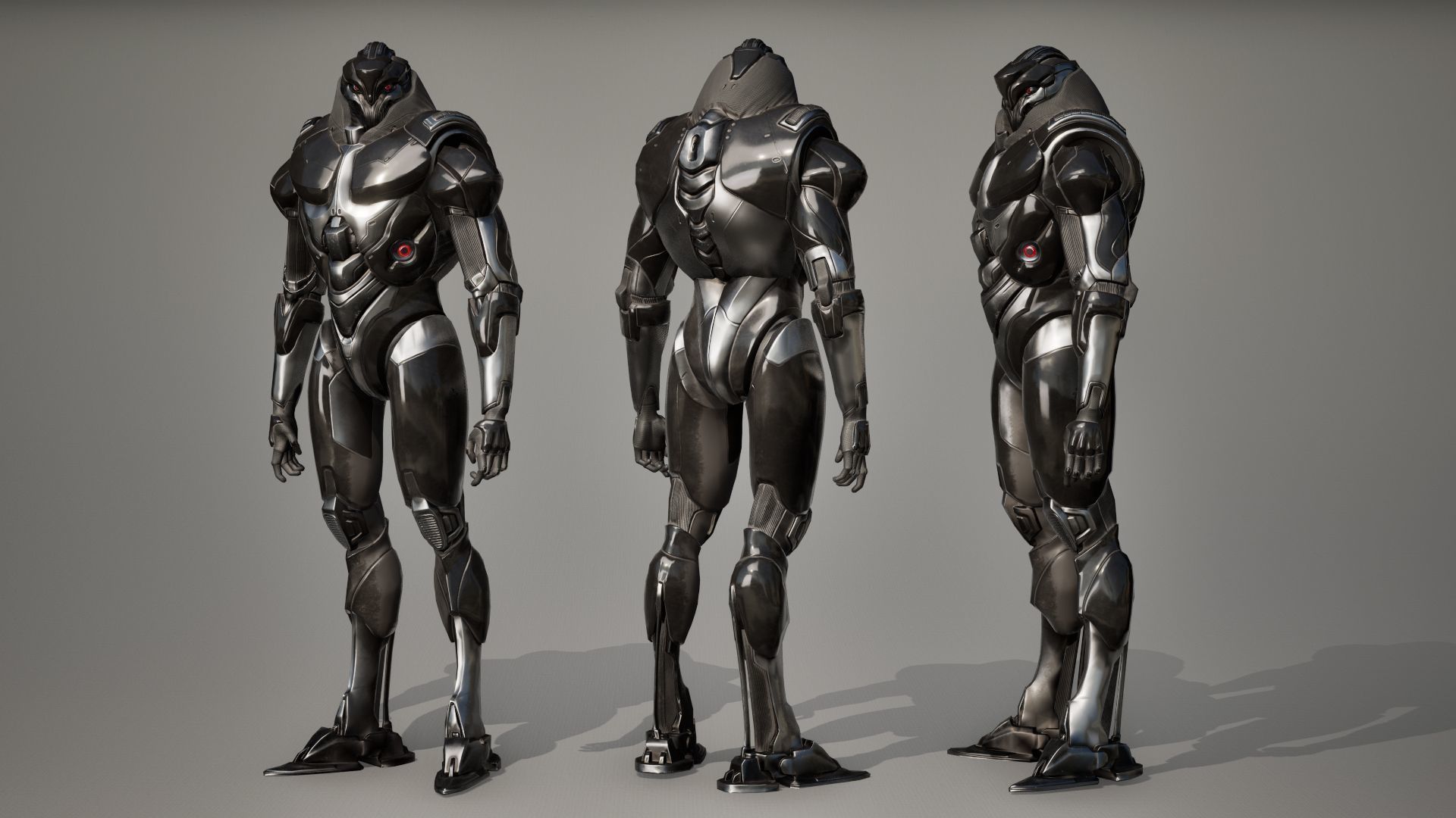 Robot 9 Low-poly 3D model_9