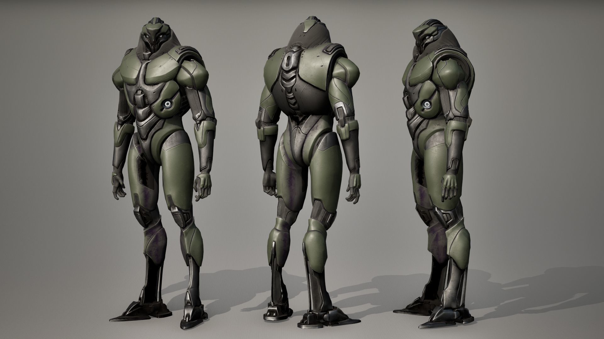 Robot 9 Low-poly 3D model_8