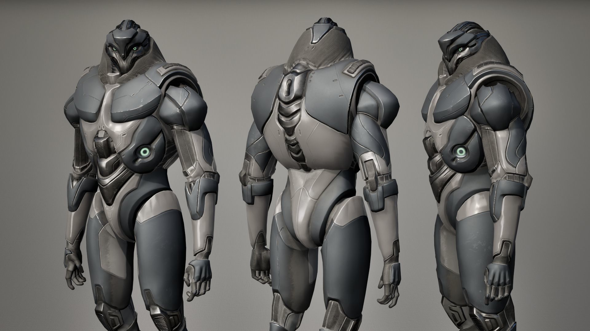 Robot 9 Low-poly 3D model_14