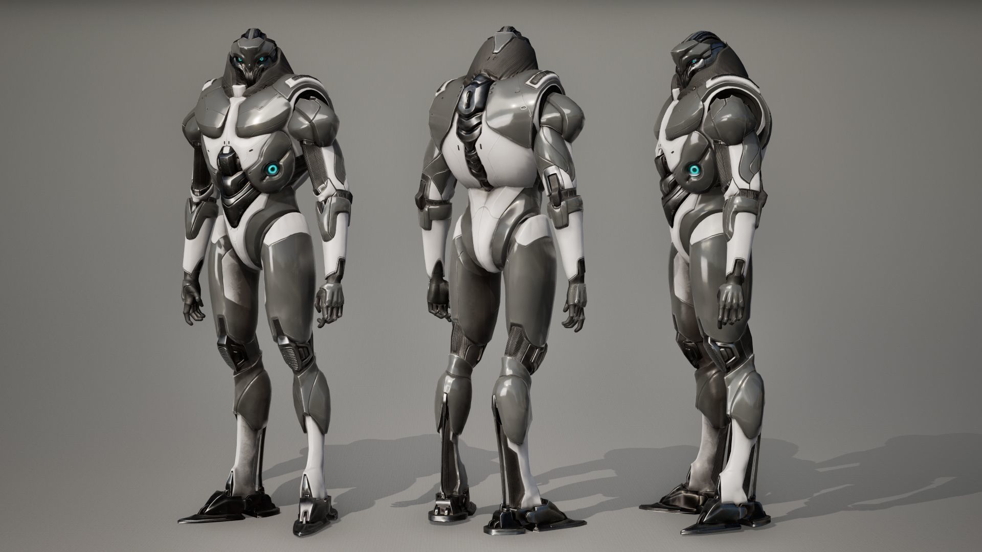 Robot 9 Low-poly 3D model_5