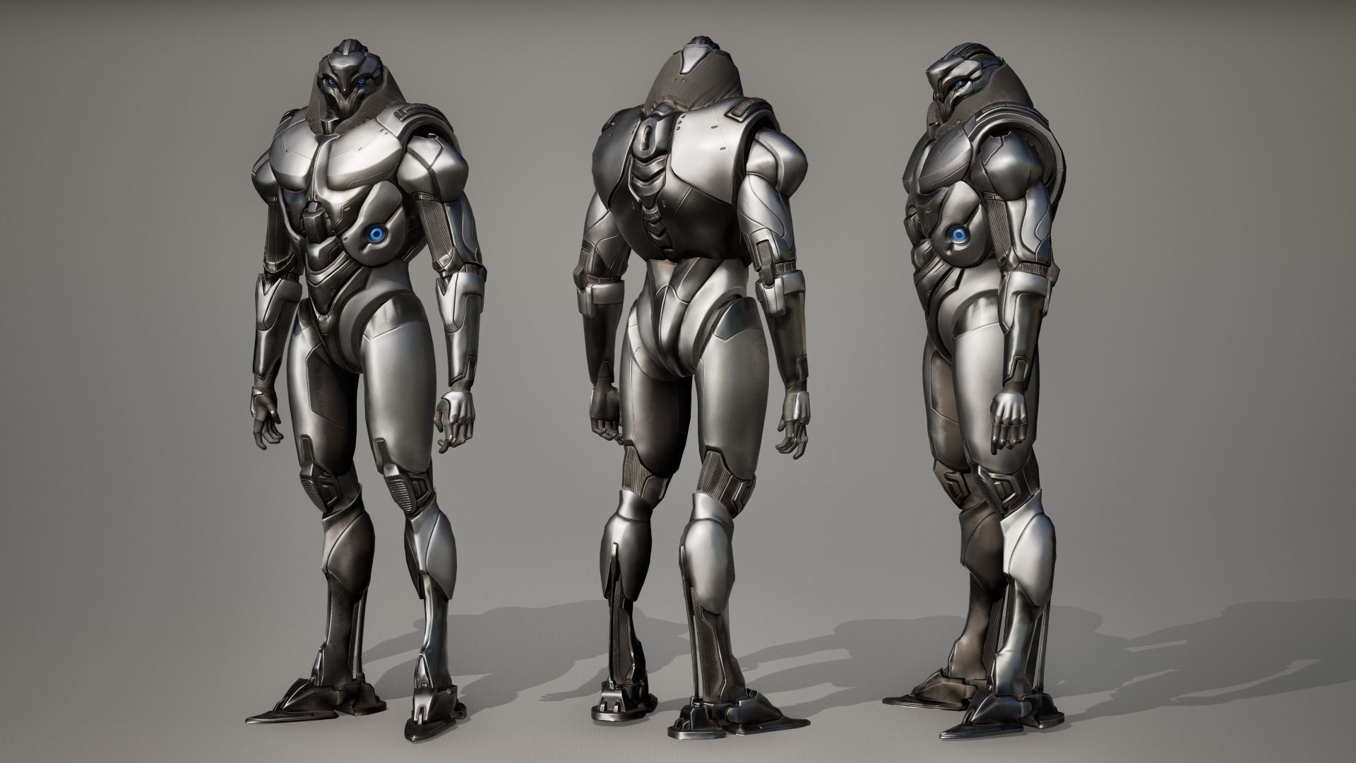 Robot 9 Low-poly 3D model_2