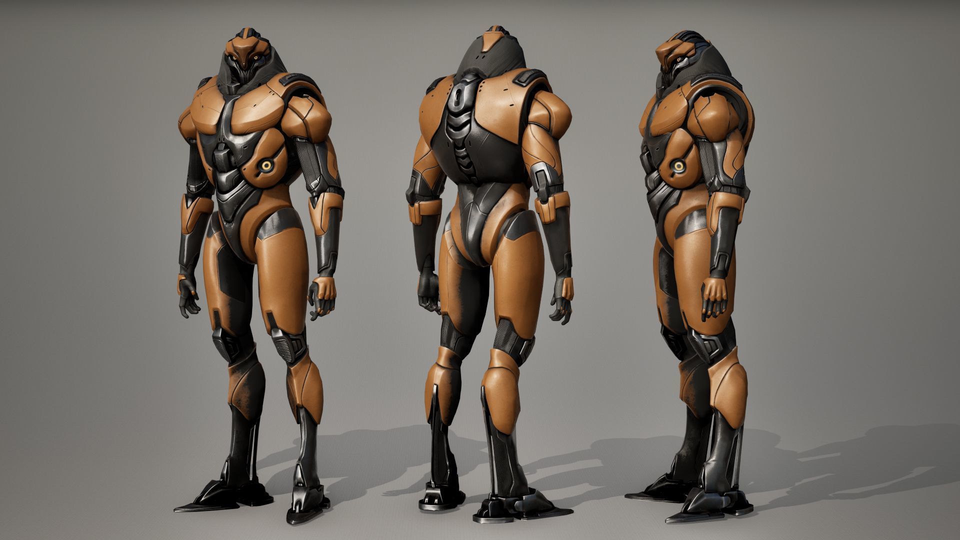 Robot 9 Low-poly 3D model_3