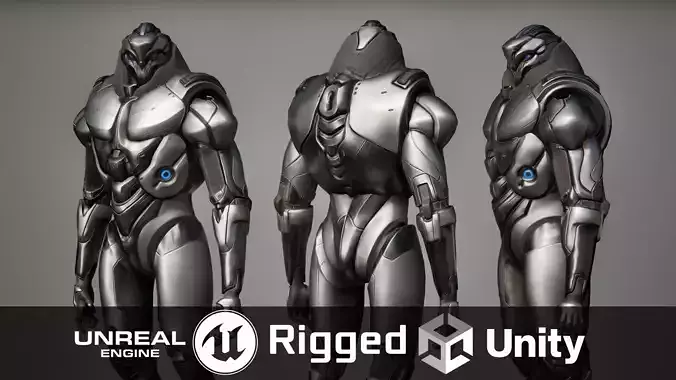 Robot 9 Low-poly 3D model