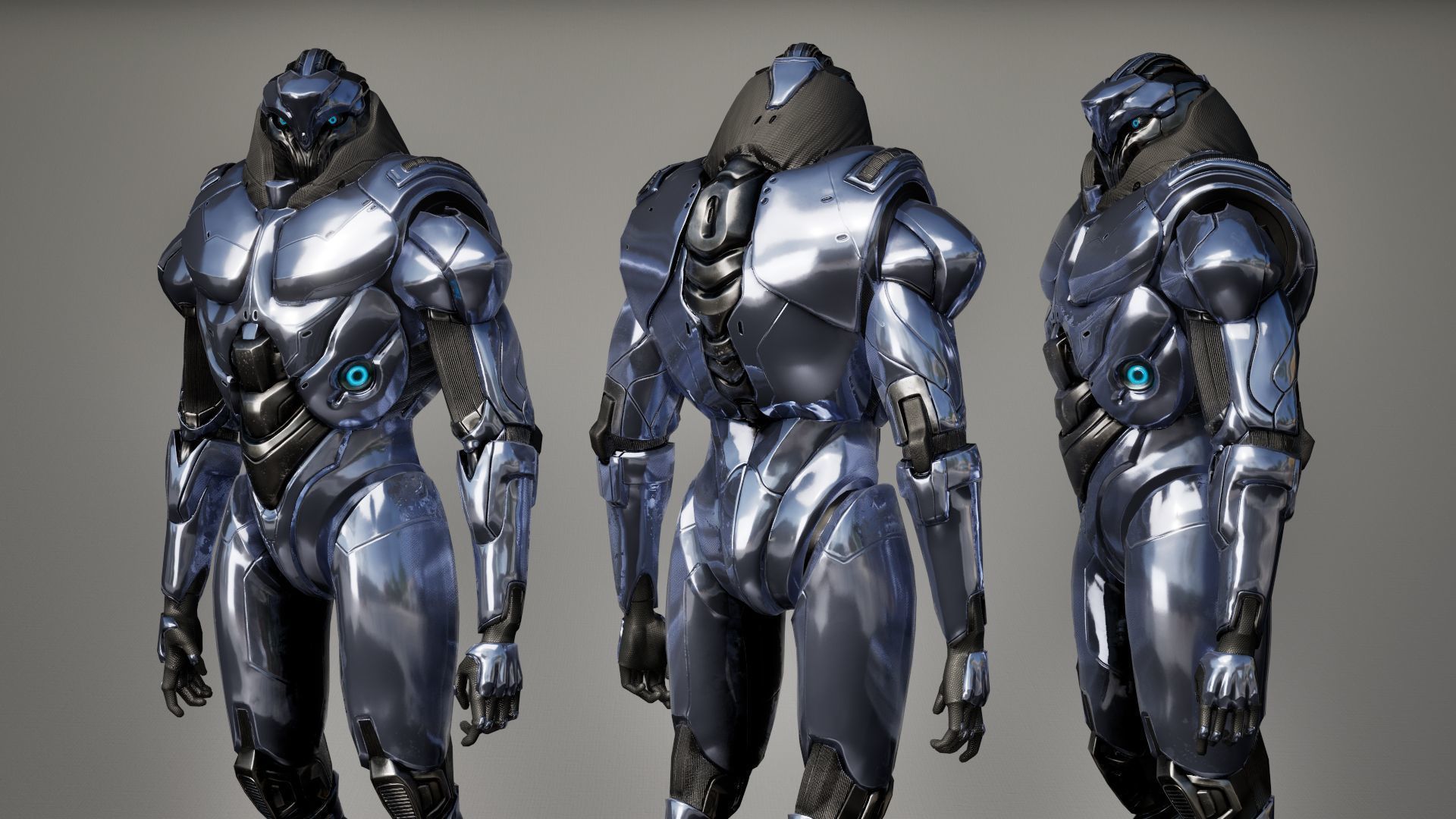 Robot 9 Low-poly 3D model_13