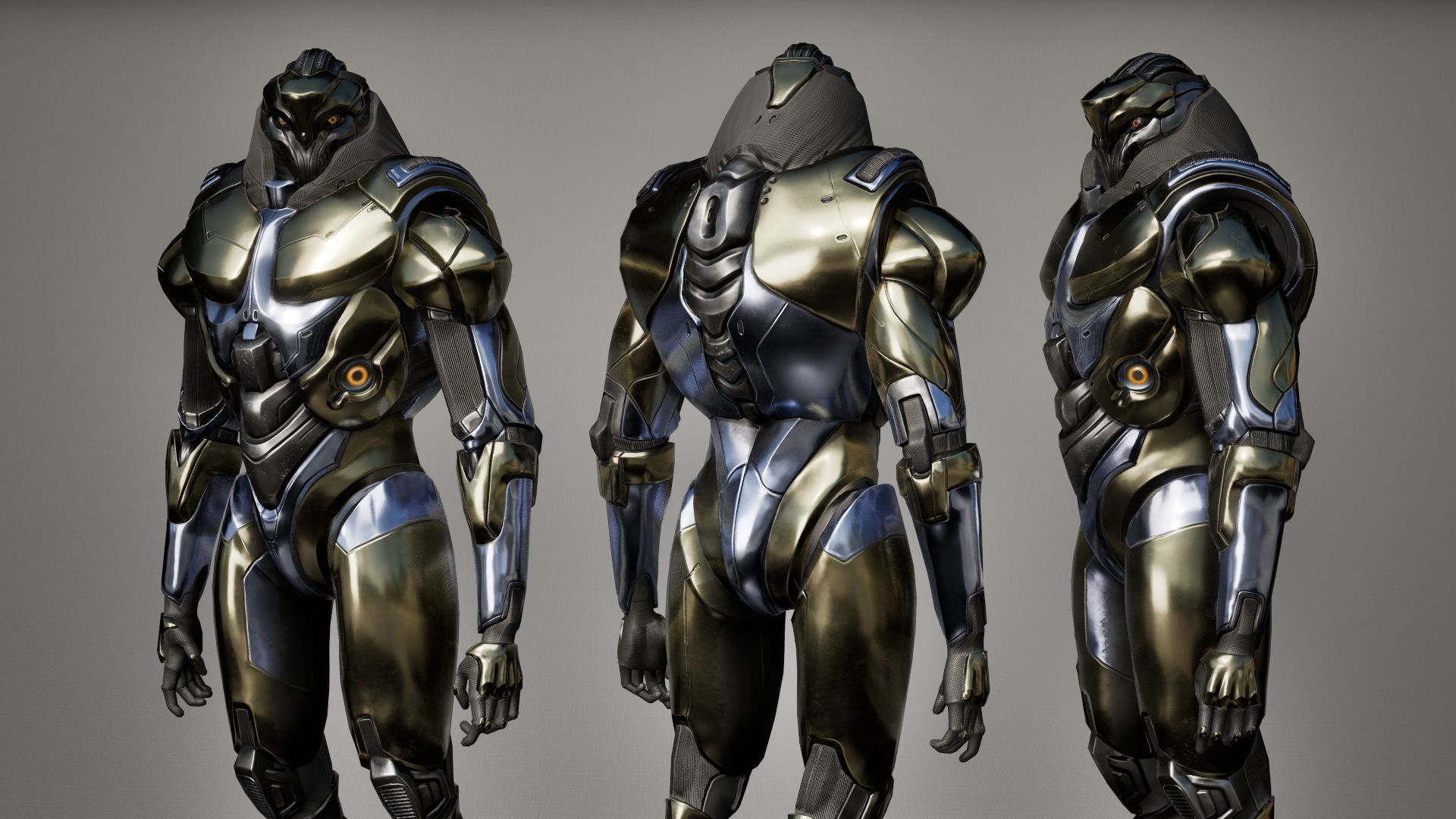 Robot 9 Low-poly 3D model_12