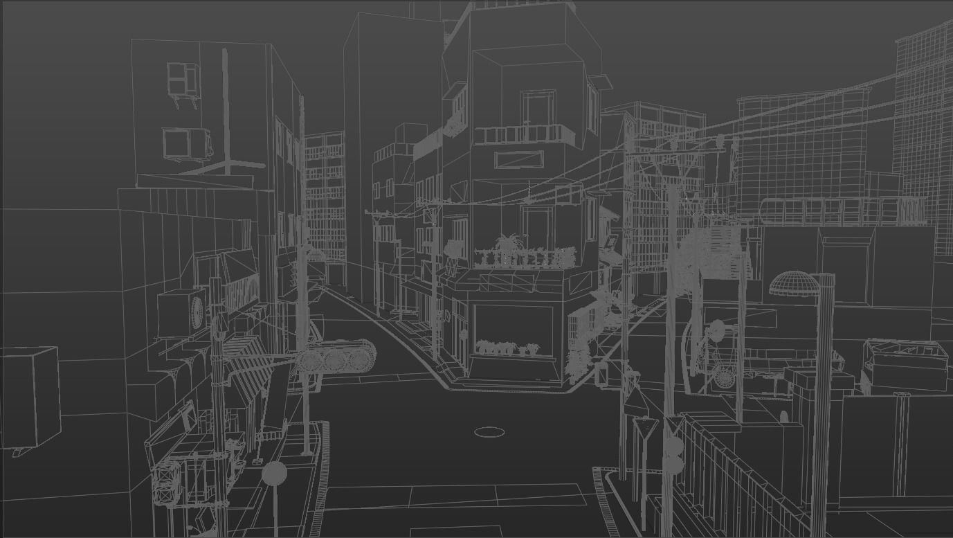 Japan Street  3D model_10