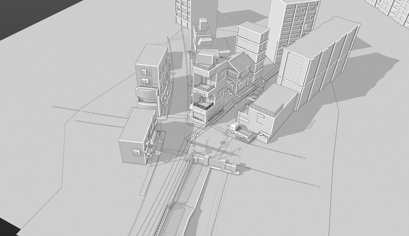 Japan Street  3D model_11