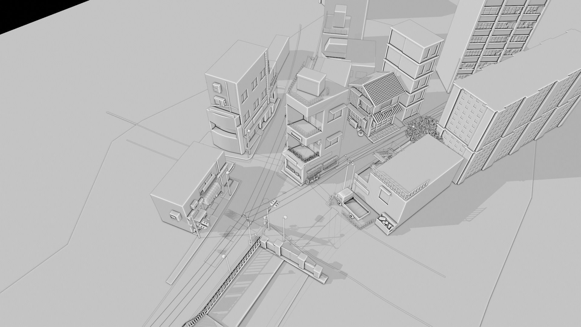 Japan Street  3D model_7