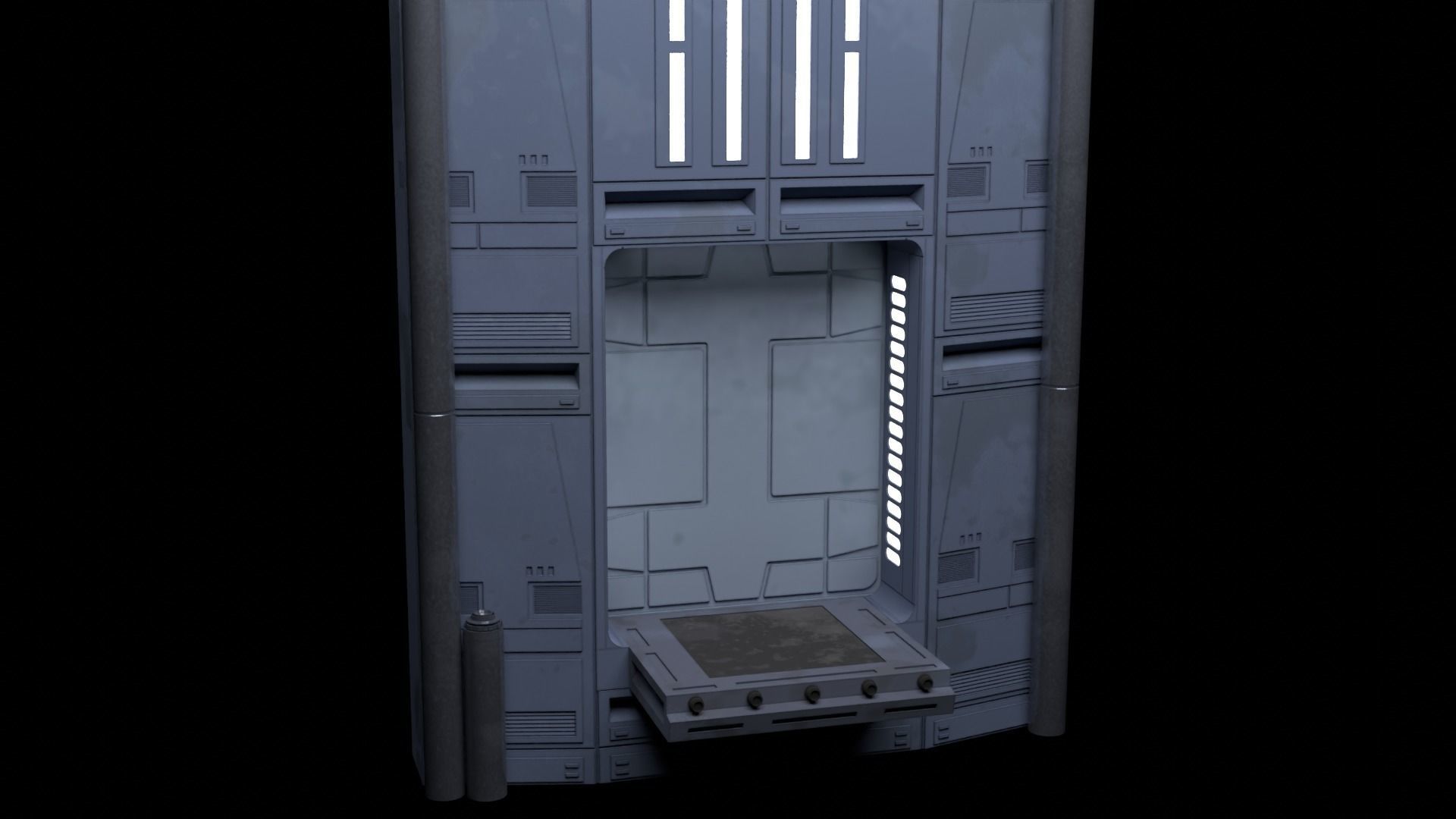 Set 2a - Death Star Extention Bridge 1-6 scale Hottoys 3D print model_3