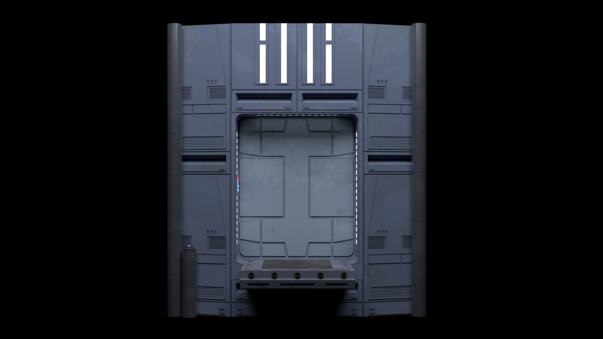Set 2a - Death Star Extention Bridge 1-6 scale Hottoys 3D print model_5