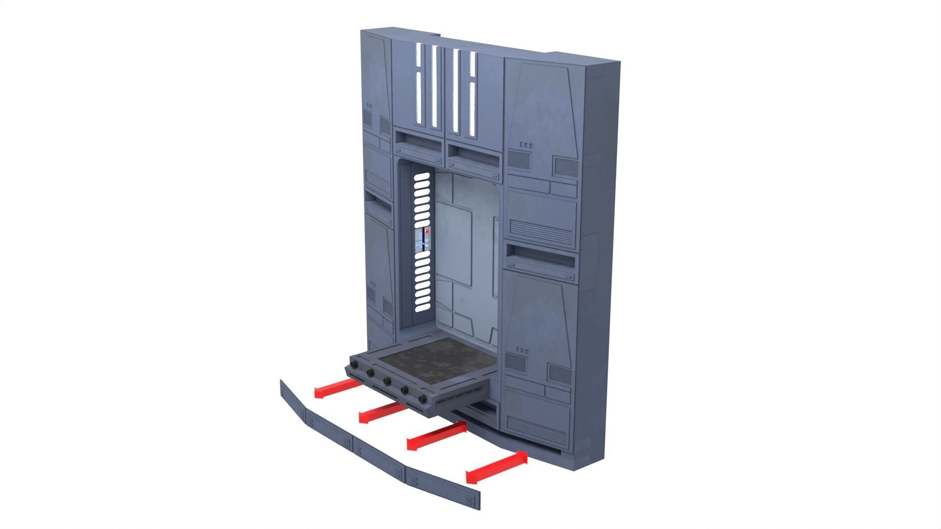 Set 2a - Death Star Extention Bridge 1-6 scale Hottoys 3D print model_23