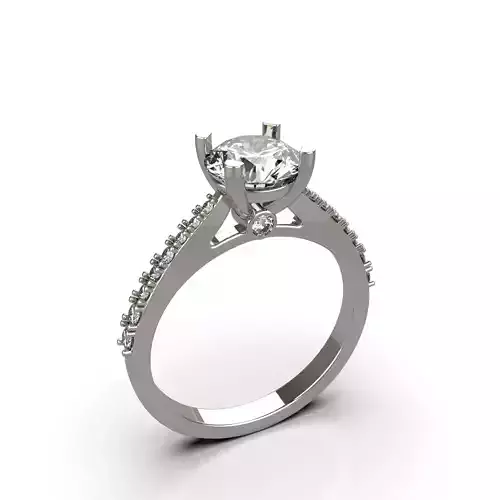 Engagement ring with diamond