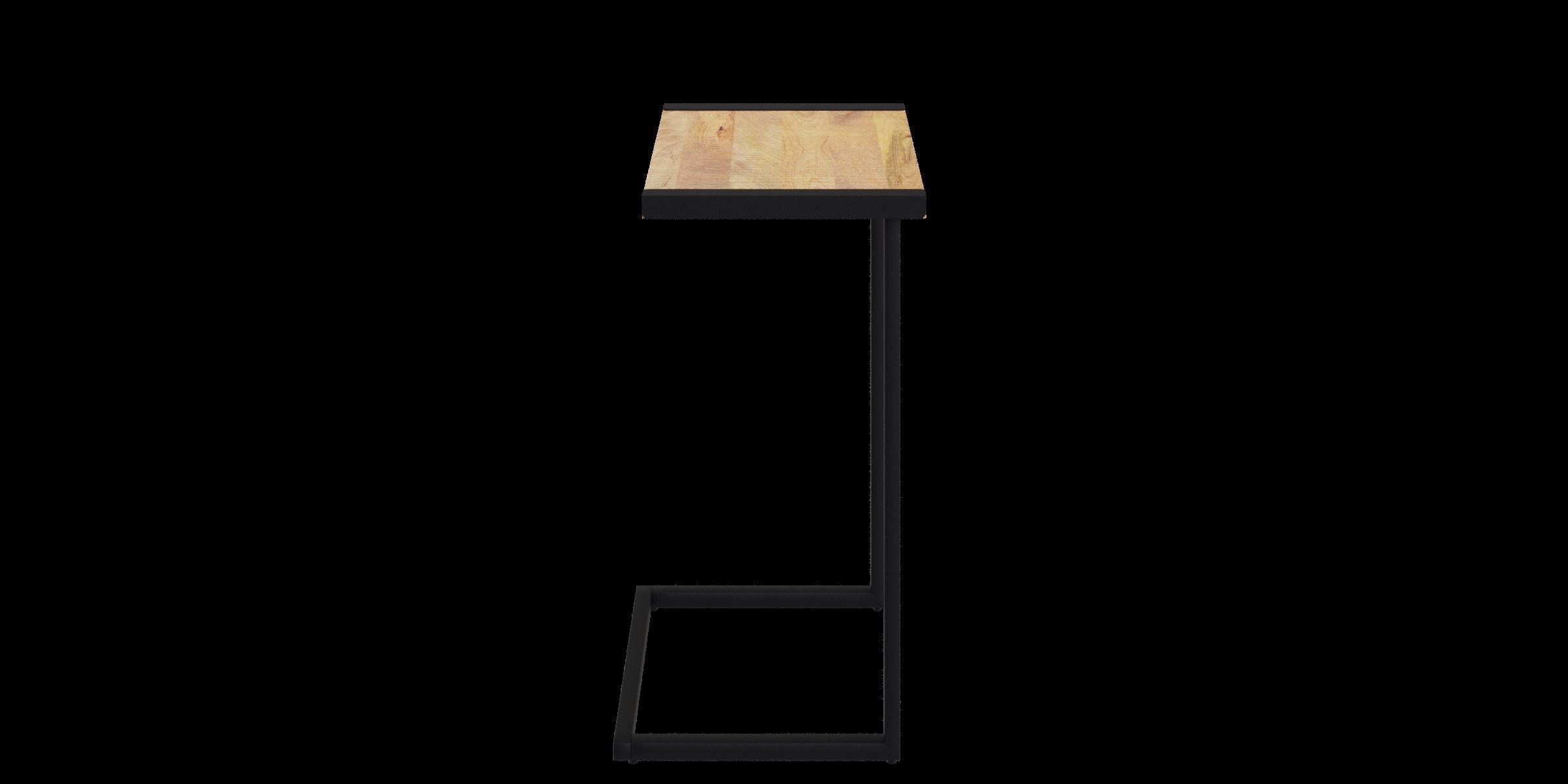 C Shape End Table Low-poly 3D model_9