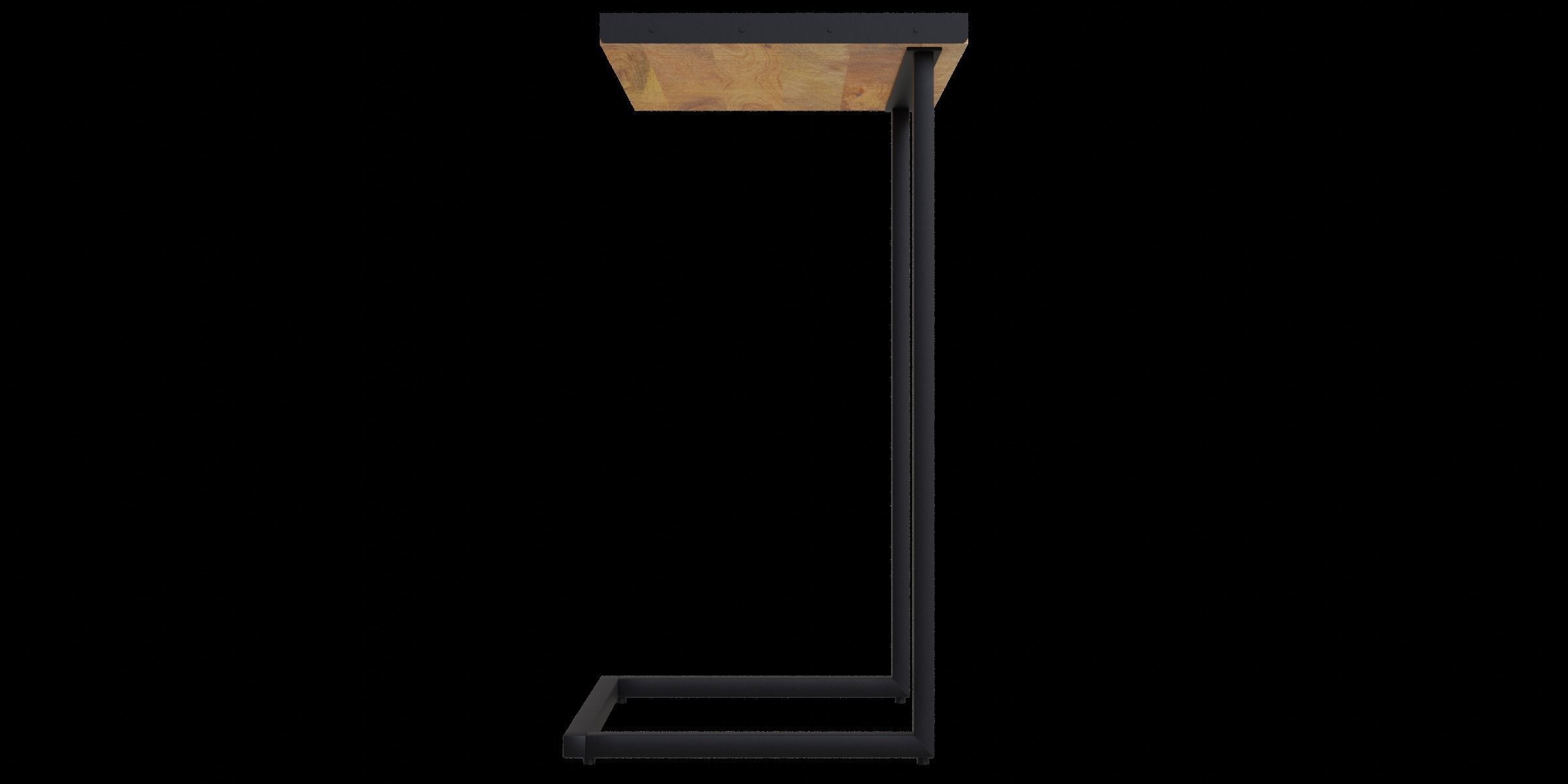 C Shape End Table Low-poly 3D model_5