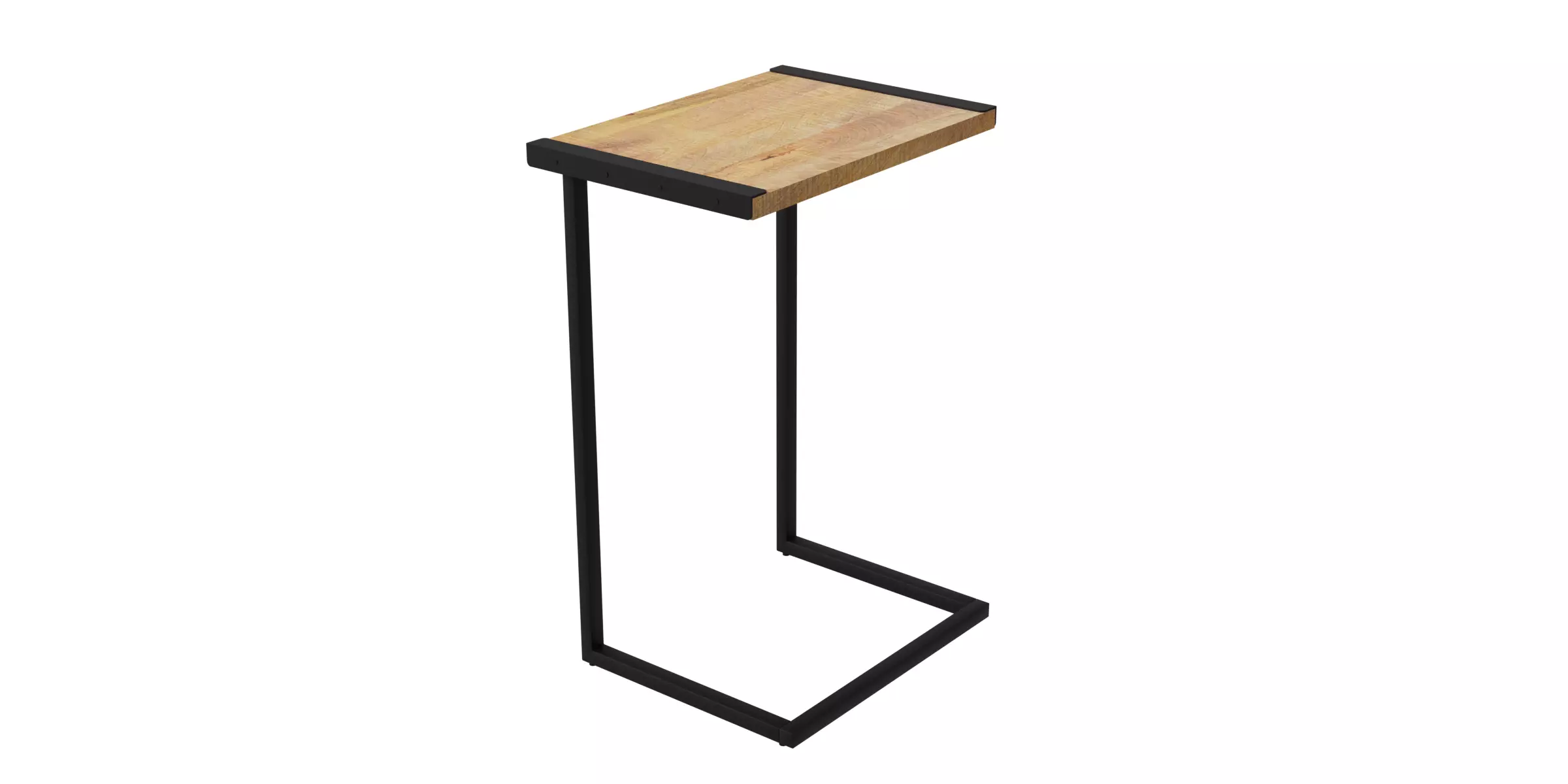 C Shape End Table Low-poly 3D model_0