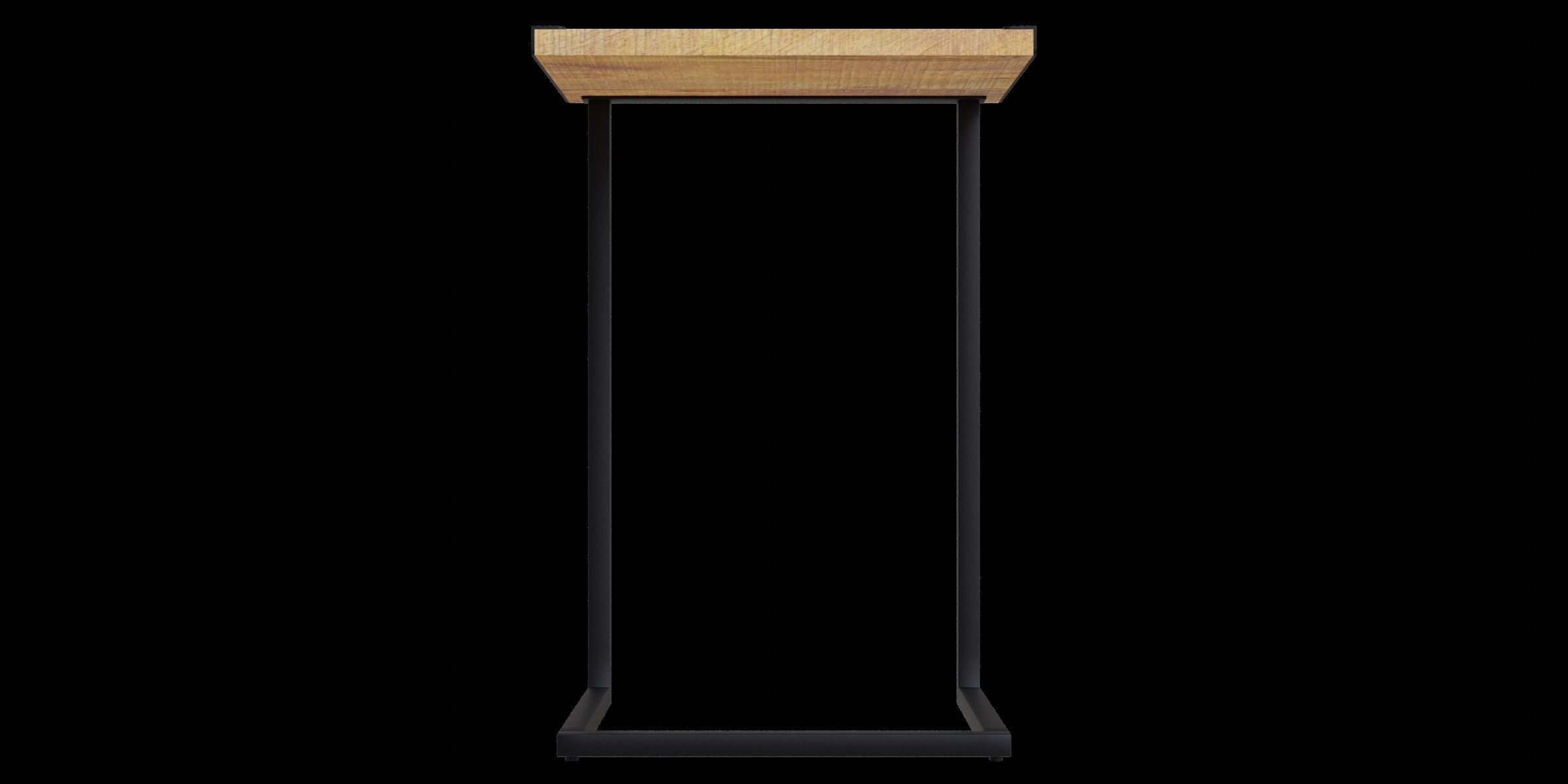 C Shape End Table Low-poly 3D model_6