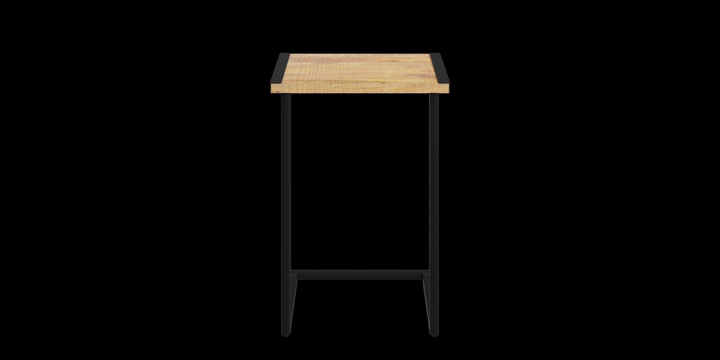 C Shape End Table Low-poly 3D model_8