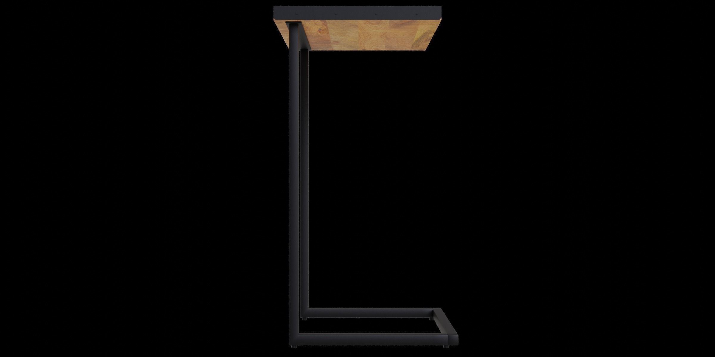 C Shape End Table Low-poly 3D model_7