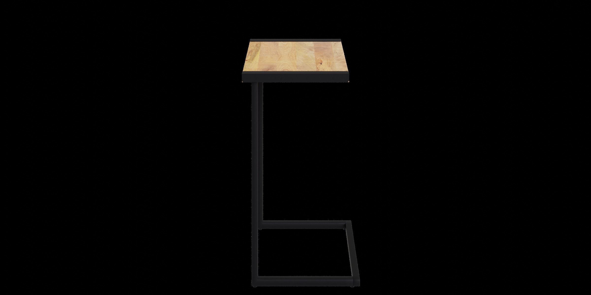 C Shape End Table Low-poly 3D model_11