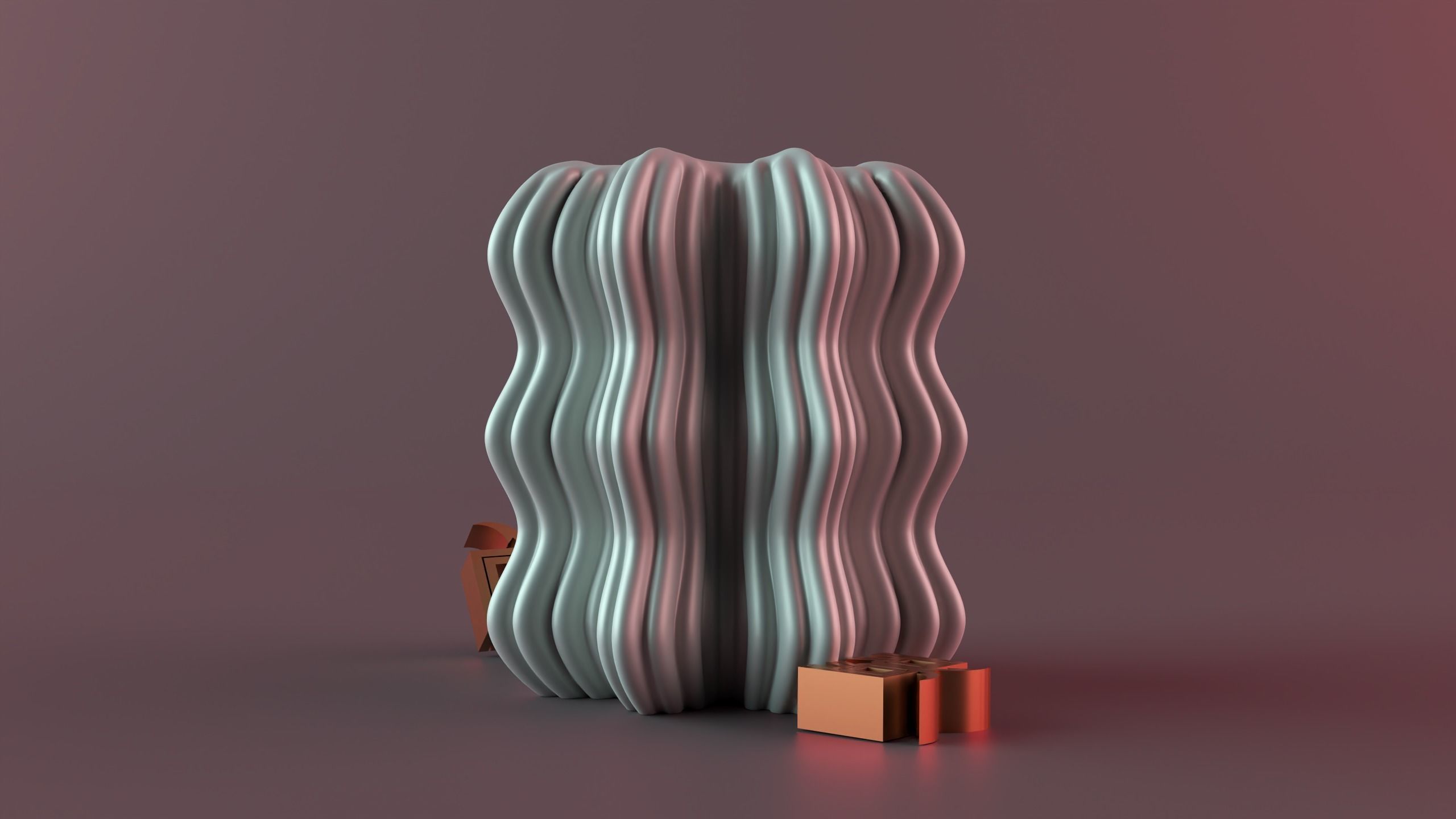 Wooj Wavy Candle 3D print model_4