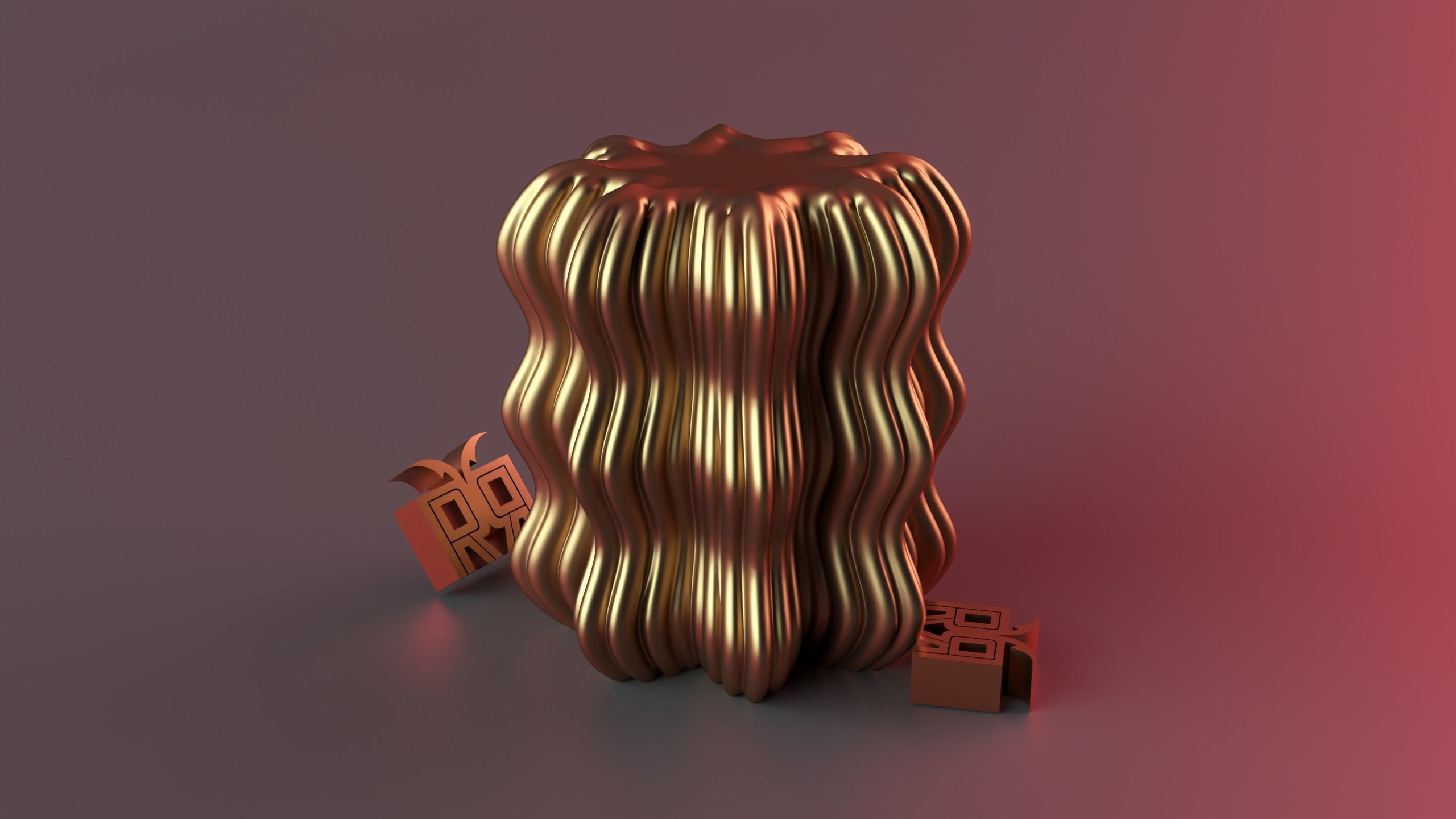 Wooj Wavy Candle 3D print model_1