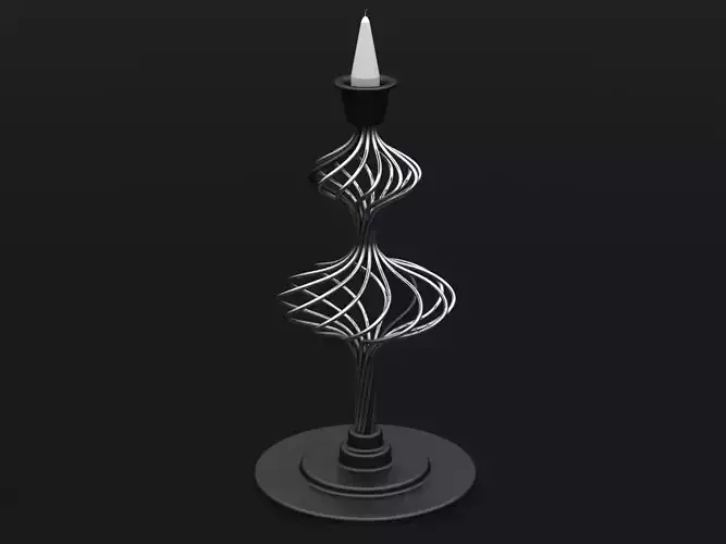 Metal Hollow Candle Holder Free 3D model