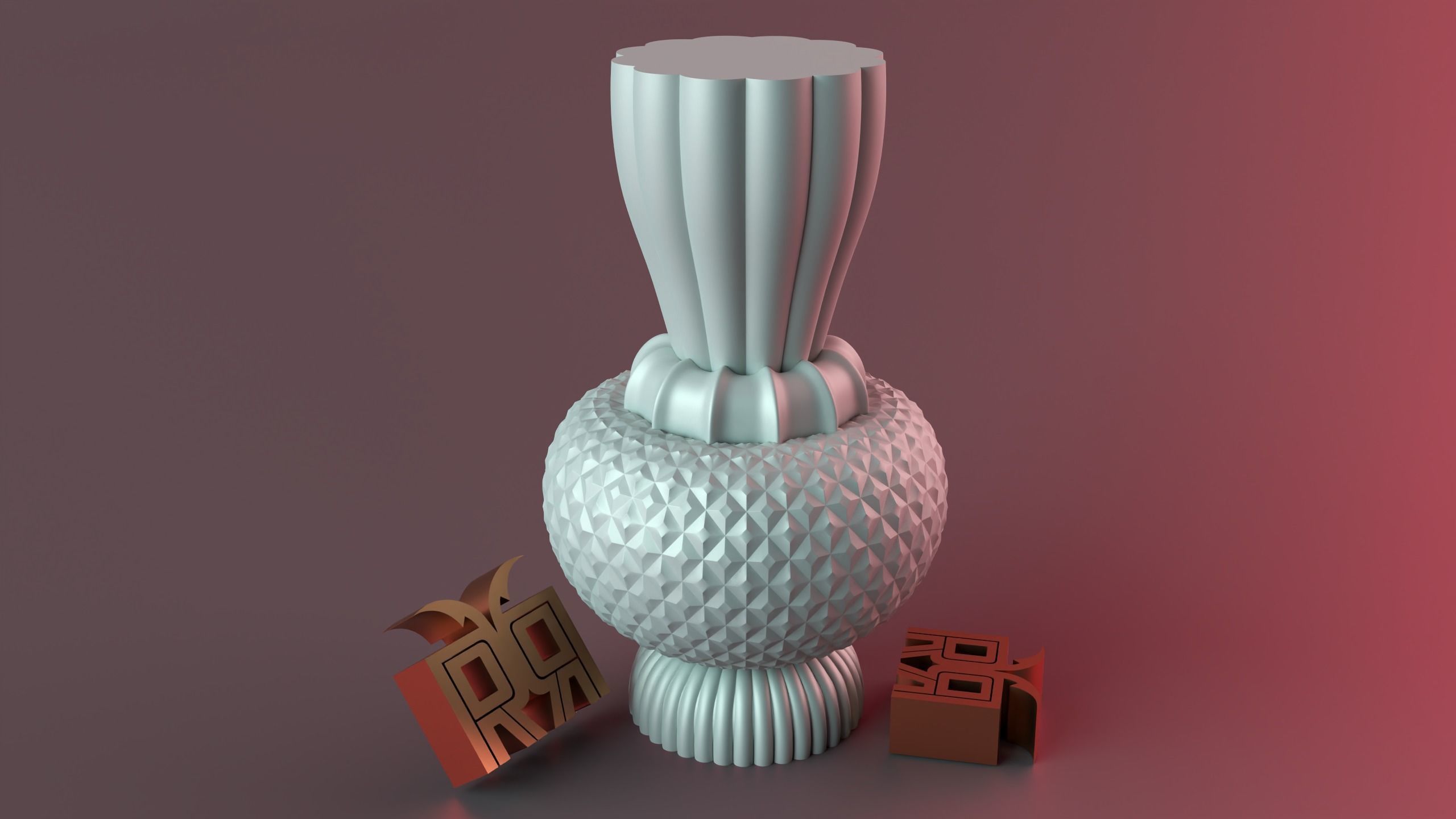 Diamond Pillar Geometric 3D print model_7