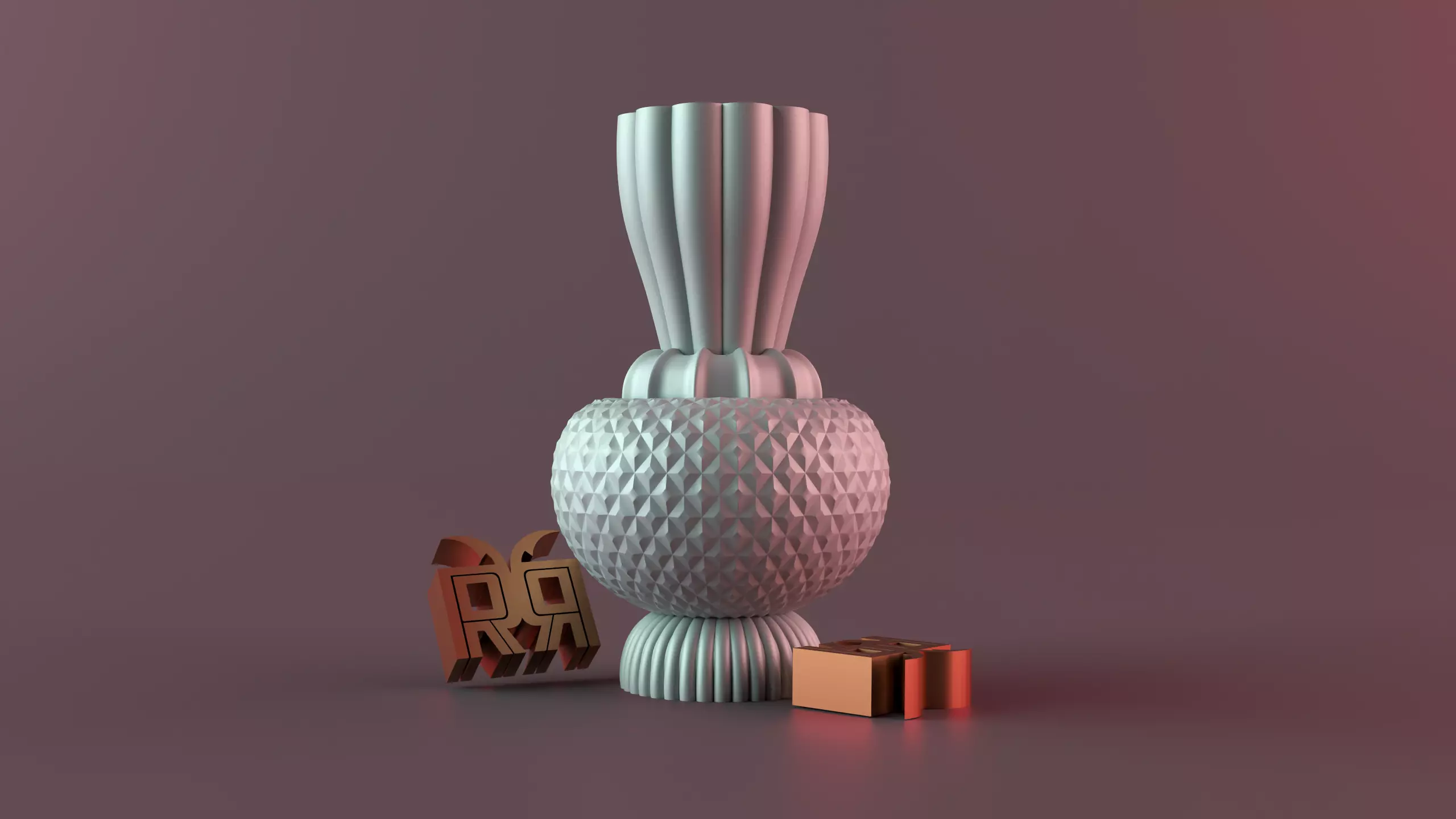 Diamond Pillar Geometric 3D print model_0